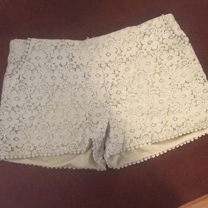 Tan lace shorts! Size large!